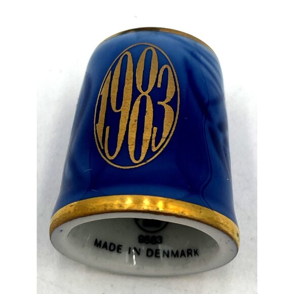 1983 Bing & Grondahl Porcelain Thimble Collectible Made In Denmark With Gift Box - Picture 1 of 8